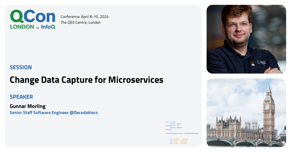 QCon London 2023 | Change Data Capture for Microservices